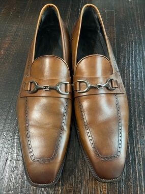 Johnston Murphy Men’s Size 13 M Flynch Bit Loafers Brown Italian Calfskin Shoe